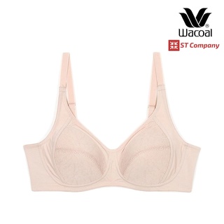 Wacoal Basic Bra บราไม่มีโครง สีเบจ (Beige) รุ่น WB9M19 เต็มคัพ เก็บทรง 2 ตะขอ ฟองบาง วาโก้ ชุดชั้นใน เสื้อใน บราไร้โครง