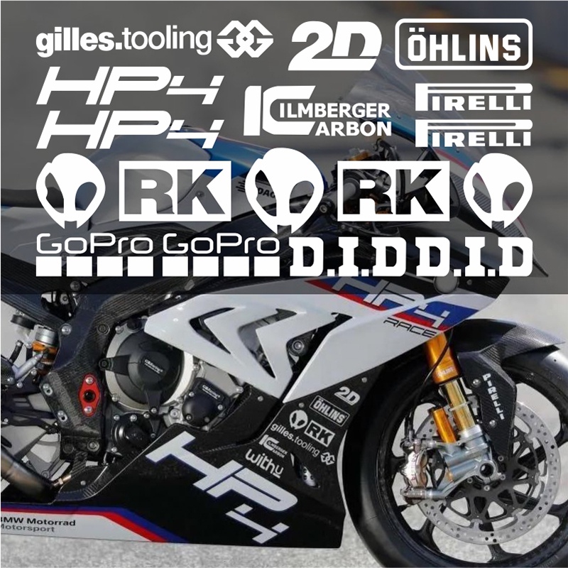 สติกเกอร์สะท้อนแสง โฮโลแกรม HP4 RACE RK DID Pirellr GoPro สําหรับติดตกแต่งรถจักรยานยนต์ ราคา ถูกที่สุด ดีลบีเคเค แกลเลอรีภาพที่ 2