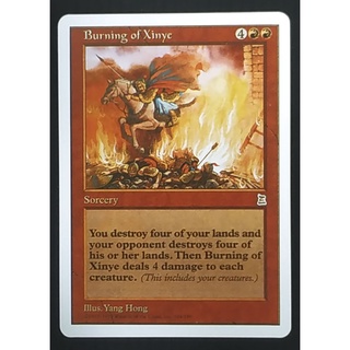 MTG Card Black Core - Vintage Set - White Card - Sorcery - Burning of Xinye 104/180 (Magic: The Gathering - Proxy Card)