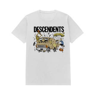 เสื้อยืดผ้าฝ้ายเสื้อยืด ลายวงร็อคเกอร์สตาร์ Descendents Van WhiteL XL  XXL 3XL