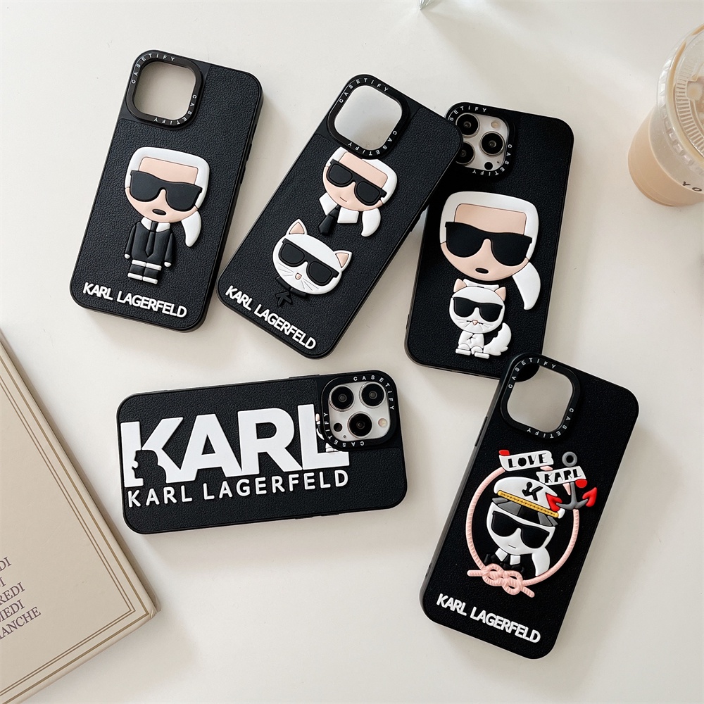 Karl Who สําหรับ iPhone 17 16 14 15 Pro Max 3D ซิลิโคน Hard ฝาหลังสําหรับ iPhone 12 13 Pro Max Cool lagerfeld กันกระแทกสําหรับ iPhone 11 XS Max XR กรณี iPhone 13 Pro Max