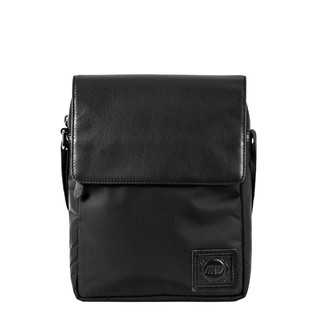 กระเป๋าสะพาย MHWstreetwear ผ้าดำ / หนังแท้ดำ สะพายข้าง sidebag crossbody shoulderbag