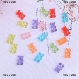 Fantastictrip ของเล่นเด็ก กล่องขนมโพลิเมอร์ ตุ๊กตาหมี 10 ชิ้น