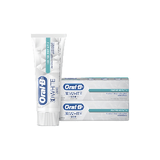 [แพ็คสุดคุ้ม] Oral-B ออรัล-บี ยาสีฟัน ทรีดีไวท์ สูตรลมหายใจหอมสดชื่น ขนาด 90 กรัม. จำนวน 2 หลอด (ขายดี)