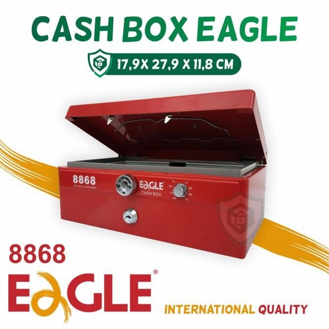 เซฟเหล็ก EAGLE เซฟหิ้ว เซฟแต่งงาน ตู้เซฟ กล่องเหล็กเก็บเงิน กล่องเซฟ สีแดง