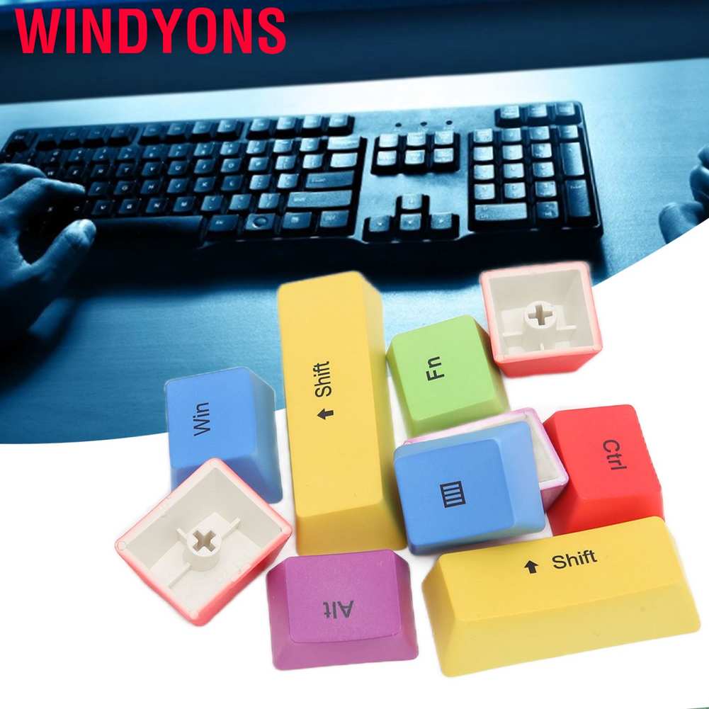 Windyons ฝาครอบคีย์บอร์ด Pbt กันน้ําหลายสีสันสําหรับแป้นพิมพ์ #8
