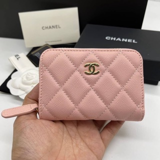 Chanelกระเป๋าสตางค์ชาแนล Classic Zipped Coin Purse Caviar Leather Grade Original  | Size 11 cm.