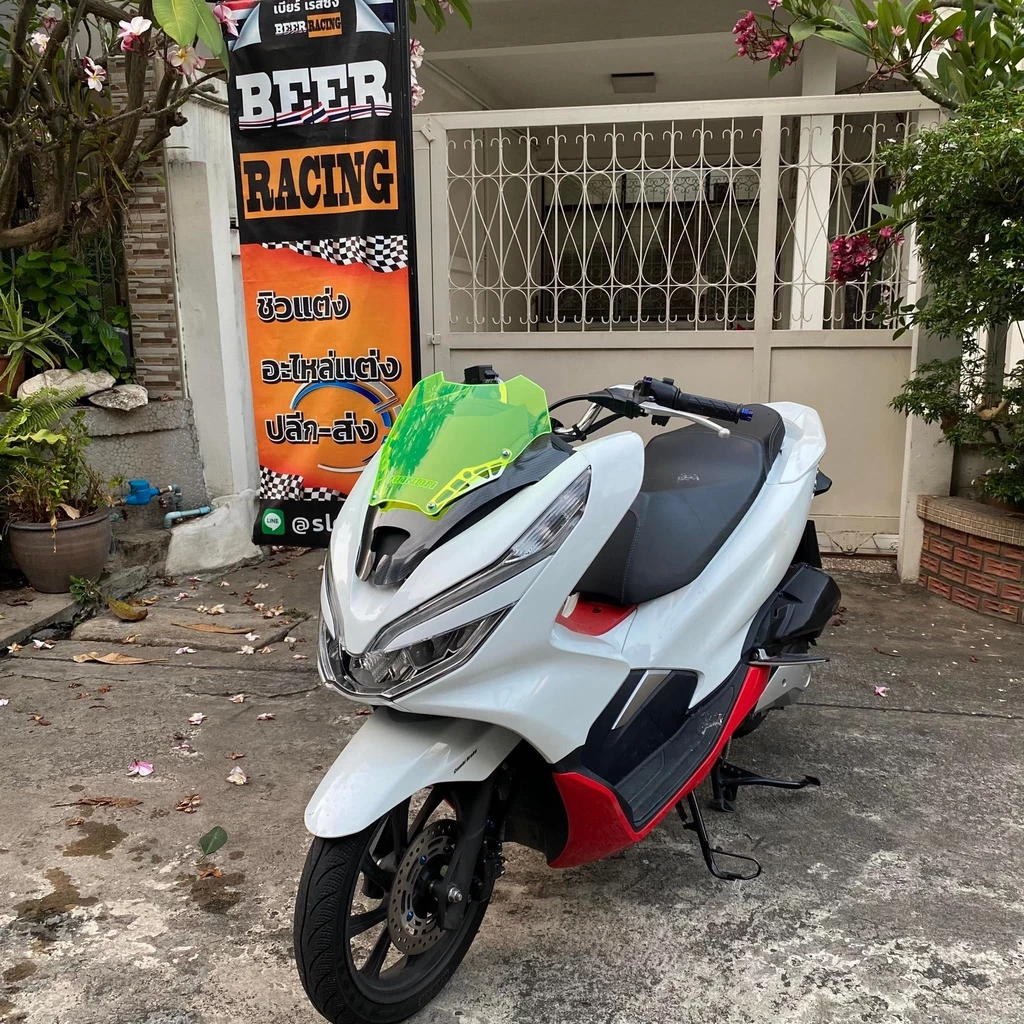 ชิวหน้า PCX 2018-2020 ทรงซิ่ง V1 สีเขียวสะท้อนแสง thumbnail 9
