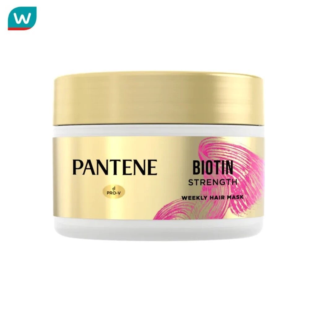 Pantene แพนทีน แฮร์ มาสก์ ไบโอติน สเตร็ง วีคลี่ 170 มล.