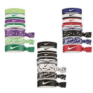 Nike Collection ไนกี้ ยางรัดผม ยางมัดผม Mixed Ponytail Holder 9PK (550)