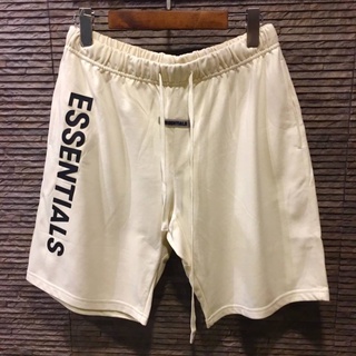 FOG FEAR OF GOD ESSENTIALS LOGO PRINT COTTON SHORTS กางเกงขาสั้นเอวยางยืด แบรนด์เอสเซนเชียล เฟียร์ออฟก็อด