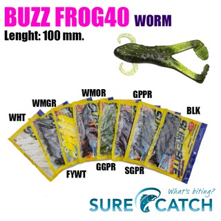 กบยาง Sure Catch Buzz Frog 40 เหยื่อยาง เหยื่อปลอม อุปกรณ์ตกปลา ขนาด 10 cm.