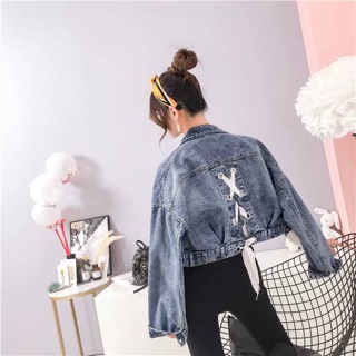 Jacket ยีนส์ ทรงครึ่งตัว พร้อมส่ง