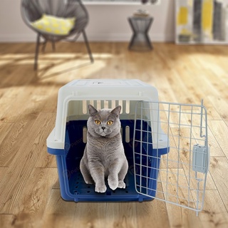 กล่องใส่สัตว์เลี้ยง Pet Carrier กล่องพลาสติก พกพาง่าย มีหูหิ้ว สำหรับสัตว์เลี้ยง เหมาะกับการเดินทาง Pet Supplies