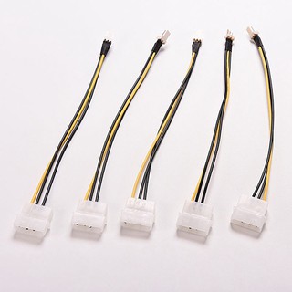 อะแดปเตอร์สายเคเบิ้ลเชื่อมต่อพัดลม CPU Molex IDE เป็น 3-Pin 20 ซม. 4-Pin 5 ชิ้น