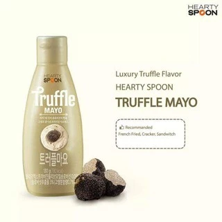 truffle mayo hearty spoon มายองเนสเกาหลี มาโย มายองเนส รสเห็ดทรัฟเฟิล 130g from korea 하티스푼 트러플마요