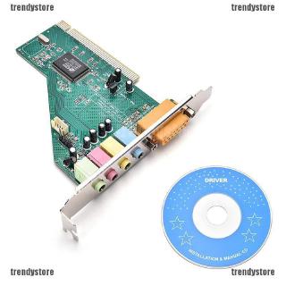 การ์ดเสียง MIDI 3D PCI 4 ช่อง 5.1 สําหรับ PC Windows XP 7 8 10