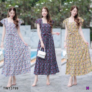 *13799👗MaxiDress เดรสออกงาน👗