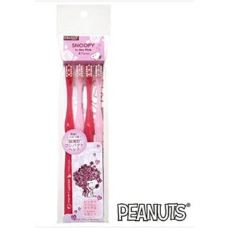 snoopy in the pink toothbrush 4 ชิ้น แปรงสีฟันญี่ปุ่น สนูปปี้