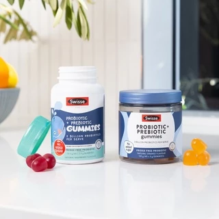 Swisse Adults Probiotic & Prebiotic Gummies 45 Pack กัมมี่ โปรไบโอติก & พรีไบโอติกส์ รสส้มธรรมชาติ
