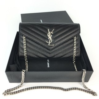 ถูกที่สุด New YSL WOC 9 , black color, silver hardware