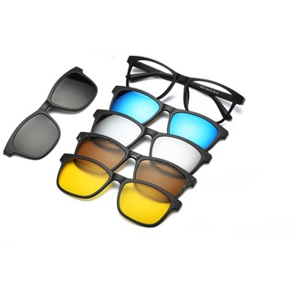 เลนส์ติดแว่นกันแดดแบบแม่เหล็ก Polarized 5 สำหรับแว่นตาผู้ชาย