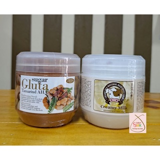 ของแท้/พร้อมส่ง Sugar Gluta Tamarind  AHA Brightening Scrub สครับมะขาม Creamy Milk Whitening Milly Body Scrub สครับน้ำนม