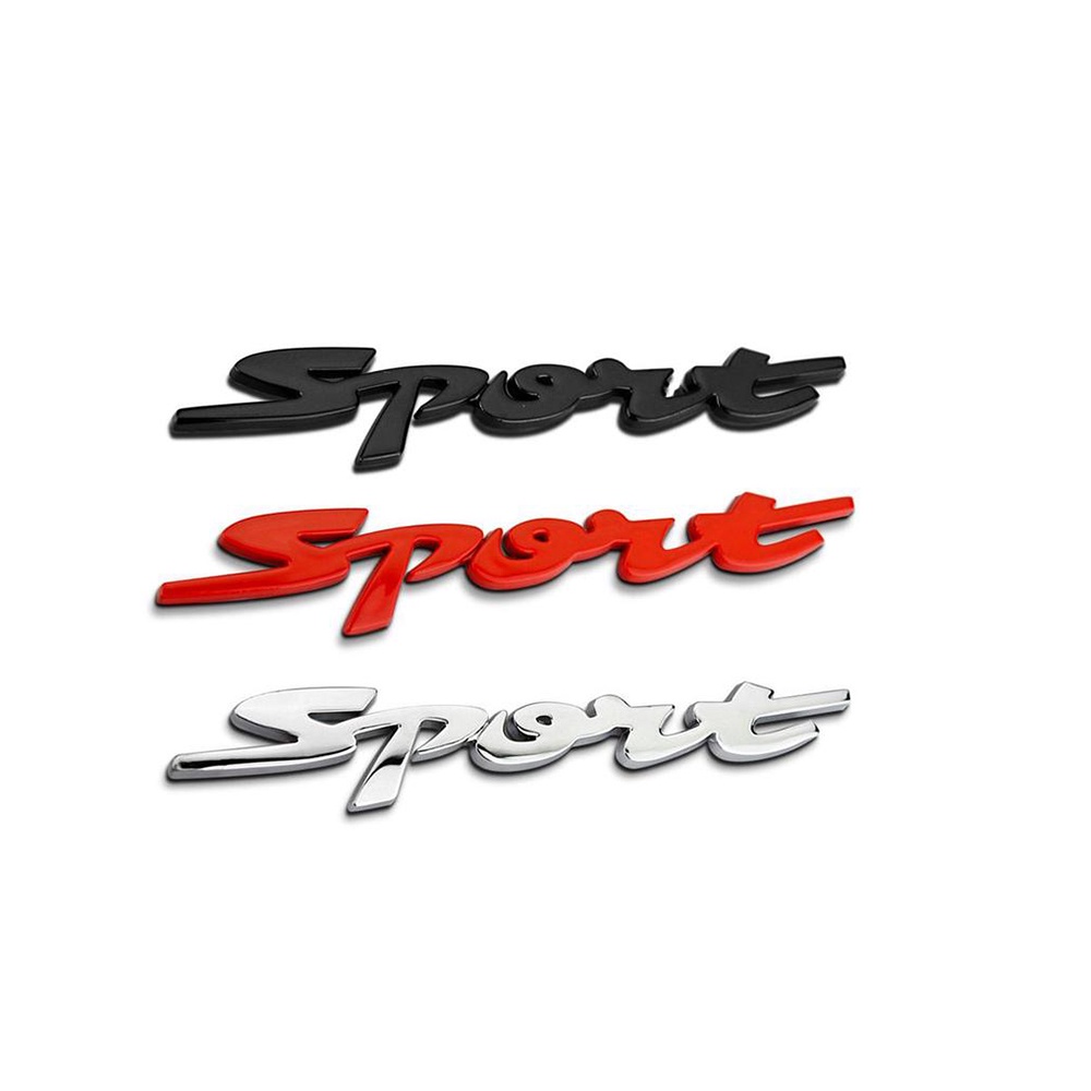 3D โลหะ Chrome โลโก้รถสติกเกอร์ SPORT ป้ายสัญลักษณ์ประตู Decal อุปกรณ์เสริมอัตโนมัติสําหรับ Toyota Highlander BMW HONDA รถสไตล์