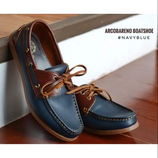 Arcobareno​ Boat​ Shoes​ DeepBlue​ + Caramel