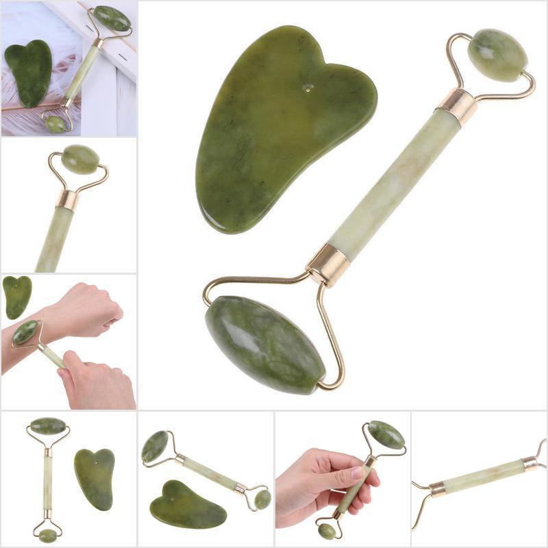 [LHGC] Natural guasha facial jade roller face thin+body gua sha board