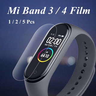 Mi band 7 6 5 4 3 ฟิล์มกันรอยหน้าจอ ฟิล์มป้องกัน 5 ชิ้น 2 ชิ้น 1 ชิ้น สําหรับ Xiaomi Mi band7 6 5 4 3 ป้องกันรอยขีดข่วน Mi band4 สร้อยข้อมือ Miband 4