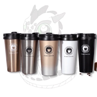 Coffee Cup แก้วกาแฟเก็บความร้อน ขนาด 500ml เก็บอุณหภูมิร้อนเย็น 8-12 ชม. แก้วน้ำเก็บความเย็น แก้วน้ำแสตนเลส