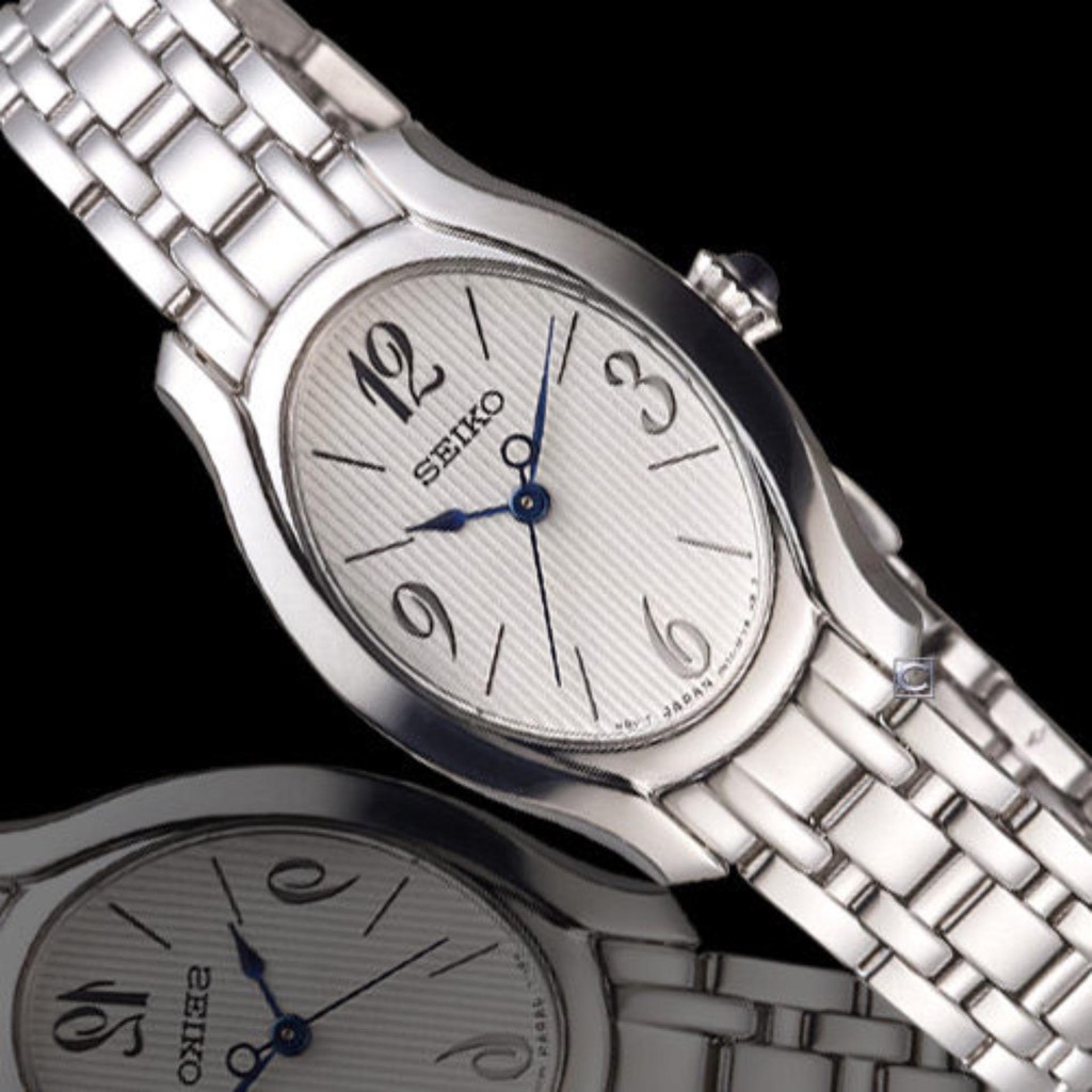 SEIKO นาฬิกาข้อมือผู้หญิง สีเงิน สายสแตนเลส รุ่น SXGP55P1