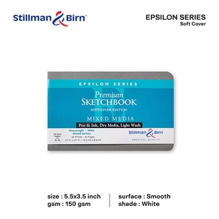 Stillman &amp; Birn Sketchbook Epsilon Softcover 5.5 x 3.5 Landscape (U701351L) / สมุดสเก็ตช์ รุ่น Epsilon ปกอ่อน 5.5 x 3.5