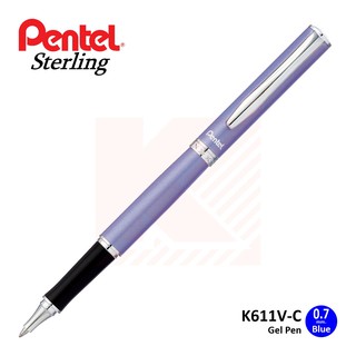 ปากกาเจล Pentel K611V-C ด้ามสีม่วง