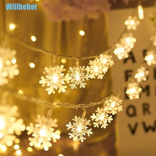 (Willbehot22) สายไฟ Led รูปเกล็ดหิมะ สําหรับตกแต่งปาร์ตี้