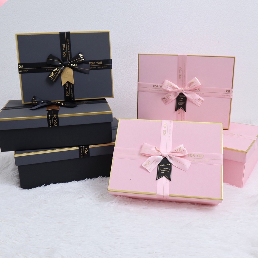HappyLife Gift Box กล่องของขวัญ ของชำร่วย กระดาษอย่างแข็ง ดอกไม้ตุ๊กตา รุ่น C61307-129