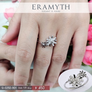 Eramyth Jewelry แหวน เงินแท้ SI-0250-R01 งานฝังเพชรสวิสCZ สินค้ามาตรฐานส่งออก