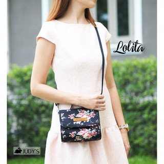 กระเป๋าผ้าแคนวาสพิมพ์ลาย สวย เรียบหรู ดู chic จัดส่งฟรี รุ่น Lolita