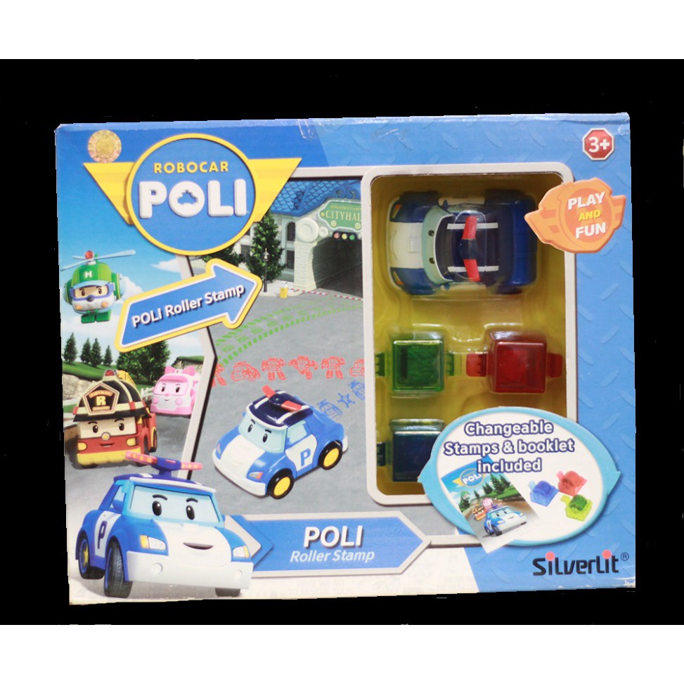 (ของแท้ 100%) Robocar Poli - Roller Stamp ของเล่นโรโบคาร์โพลิแสตมป์กระดาษ