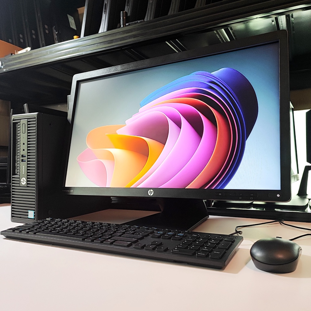 คอมครบชุดพร้อมใช้ HP ProDesk - CPU Core i5-6500@3.40GHz + จอ HP 23 นิ้ว + SSD + WIFI เครื่องแรง จอให