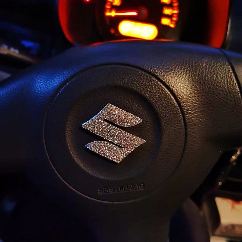 SGLink Dedicated Changan Suzuki Diamond-Studded สติ๊กเกอร์ติดพวงมาลัย Qiyue Witra Tianyu Swift พวงมาลัยโลโก้รถตกแต่งสติกเกอร์เพชร ราคา ถูกที่สุด ดีลบีเคเค แกลเลอรีภาพที่ 5