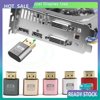 -SPQ- อะแดปเตอร์เชื่อมต่อ 4K HDMI DDC EDID Dummy Plug VGA Virtual Display 2 ชิ้น