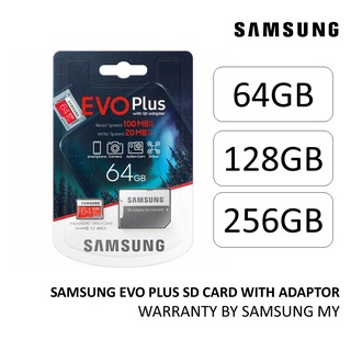 SAMSUNG อะแดปเตอร์การ์ดหน่วยความจํา 16GB 32GB 64GB 128GB พร้อมอะแดปเตอร์ EVO PLUS