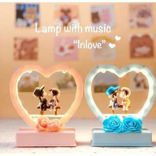 Lamp with music Inloveโคมไฟ มีทั้งเสียงเพลง ทั้งไฟ ในอันเดียวเลย มี 2 สี