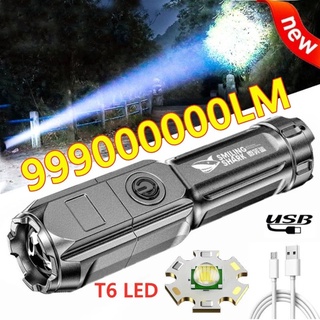 T6 ABS USB Led ไฟฉาย / ABS มัลติฟังก์ชั่น สว่างมาก โฟกัสที่แข็งแกร่ง แฟลช / ตั้งแคมป์กลางแจ้ง USB ชาร์จไฟฉายซูมได้