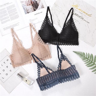 สินค้าพร้อมส่างจากไทย💥LoveIs Bra💥 (N318)  เสื้อในลูกไม้ ชุดชั้นในลูกไม้ตะขอหน้า เสื้อในไร้โครง งานสวย ส่งไวมาก