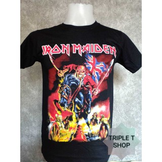 เสื้อยืดคอกลม สกรีนลาย IRON MAIDEN (รหัส 95)