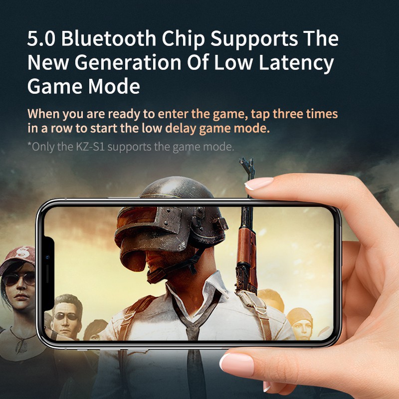 ☜✾KZ S1 S1D TWS True Wireless Bluetooth 5.0 Earphones Dynamic/Hybrid Earbuds Touch Control Noise Can