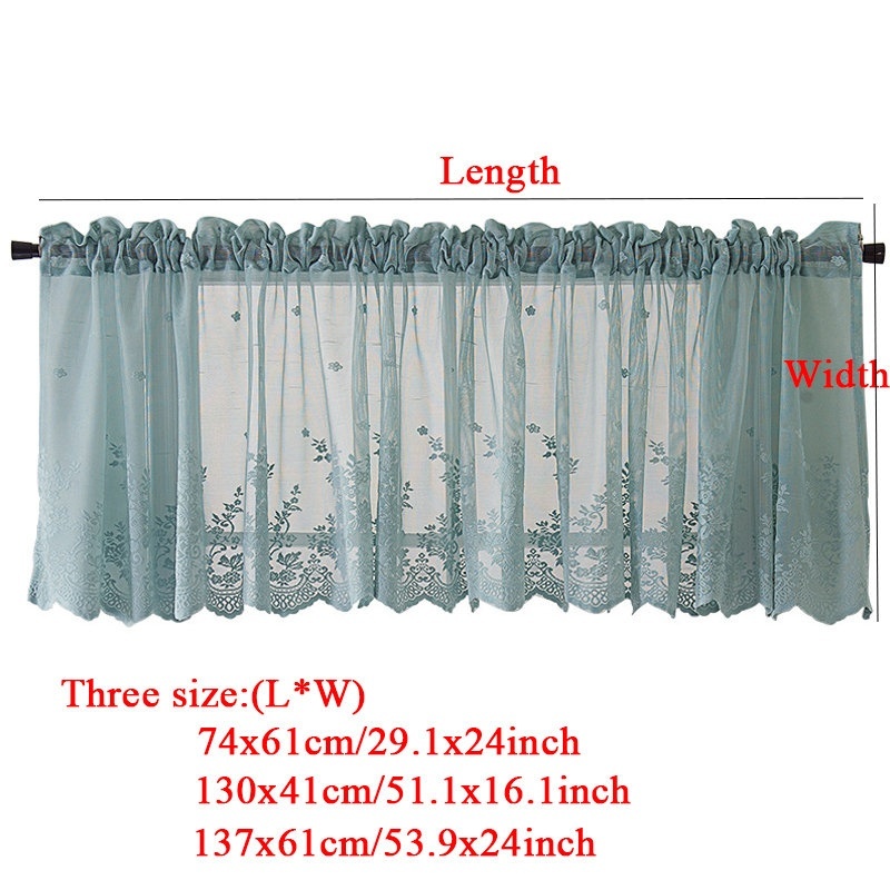 แนะนำ ผ้าม่าน ผ้าม่านและมู่ลี่ ม่านหน้าต่างลูกไม้ 74x61/130x41/137x61cm ราคาพิเศษ มีเก็บเงินปลายทาง